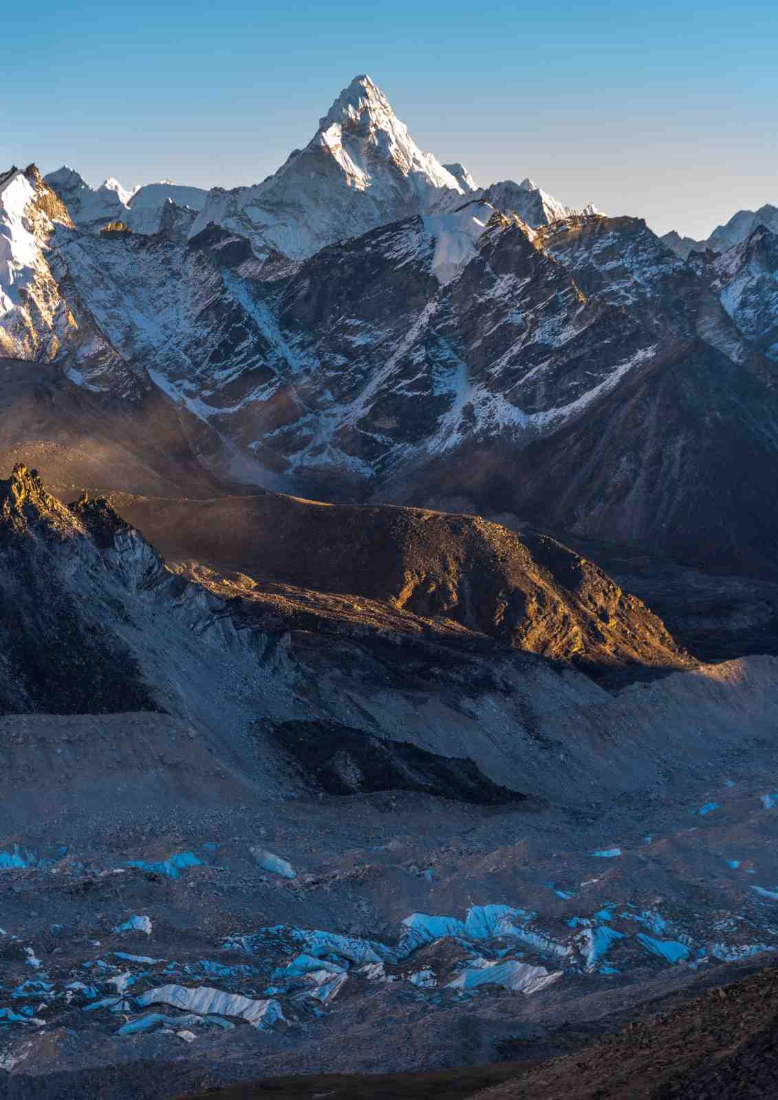 Cinematic Himalayan landscape at sunset
